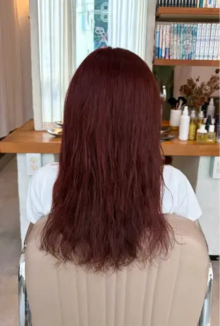 ロング カラー かとう りなのヘアスタイル