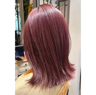 ミディアム カラー ヘアアレンジ 梅木 李奈のヘアスタイル