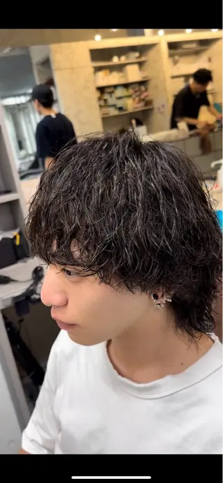 ショート パーマ メンズ 【メンズパーマ】比嘉 啓人のヘアスタイル