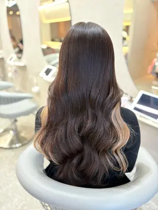 ロング カラー 新宿/韓国ヘア 中明度カラー/かやのヘアスタイル