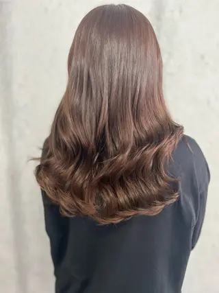 セミロング カラー Mariana雛/ ブリーチ/ハイライトのヘアスタイル