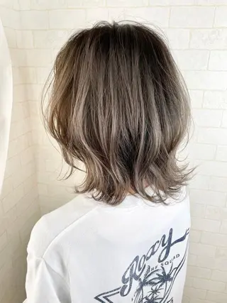 ミディアム カラー 神野 雅樹のヘアスタイル