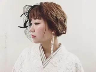 ミディアム ヘアアレンジ RADnoel 梅田茶屋町のヘアスタイル