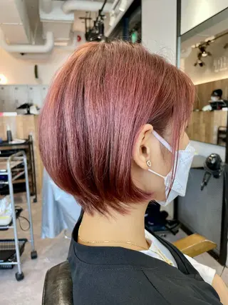 ショート カラー 色気レイヤー& ショートはお任せ🌟のヘアスタイル