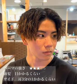 パーマ メンズ 年間2000名担当◎ パーマ職人/仲原佑樹のヘアスタイル