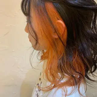 セミロング カラー パーマ ヘアアレンジ 🟤TAP🟤 木曳野　金沢店のヘアスタイル