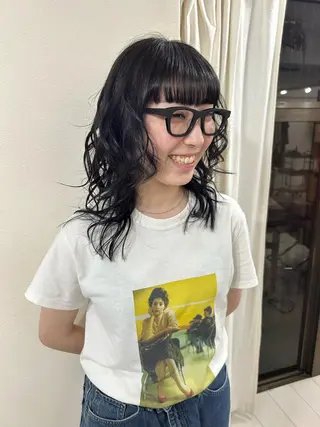 セミロング カラー ヘアアレンジ ☕️結【suii.】 ボブ/ヘアセット☕️のヘアスタイル