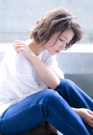 ミディアム カラー hao所属・西山 頌太のヘアスタイル