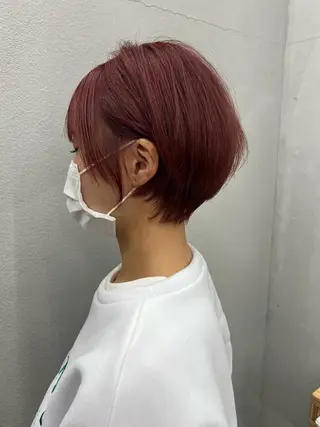 ショート カラー 🌱小顔魅せカット 透明感カラー/泉綺のヘアスタイル