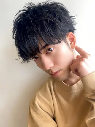 メンズ salowin渋谷kitaya park前所属・RIKA韓国ヘア/く びれヘア/上品カラーのヘアスタイル