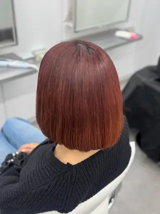 ミディアム カラー 🕯コバ/レイヤー/ 透明感/縮毛🕯のヘアスタイル