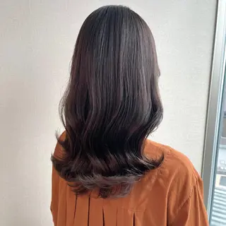 セミロング カラー 砂川朱音⌇鶴見区横堤 ⌇抜け感ヘア⌇韓国風のヘアスタイル