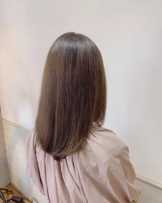 セミロング カラー ✨️美髪矯正×似合わ せ艶カラー✨藤田透のヘアスタイル