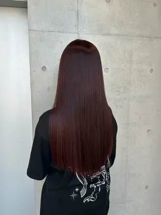 ロング カラー ヘアアレンジ 🍎艶モテカラー🍉 カリンのヘアスタイル