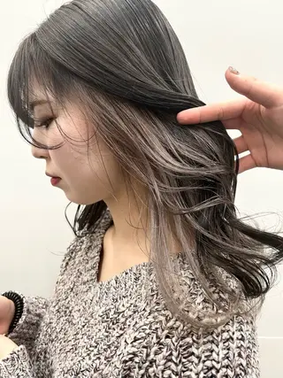 セミロング カラー 🎀ヘアセット透明感 /REINA🎀のヘアスタイル