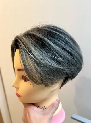 ミディアム 渋谷 ミモザワークス タニグチヨシユキのヘアスタイル