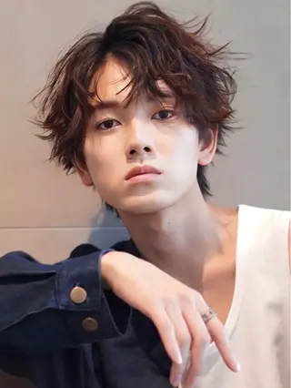 ミディアム パーマ メンズ 辻堂メンズ特化 YU-YAのヘアスタイル