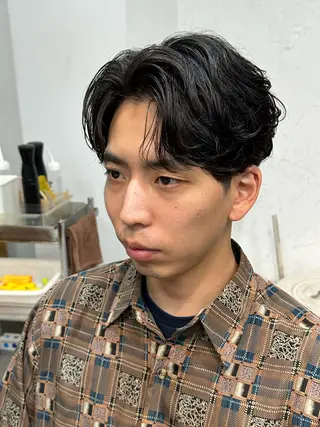 パーマ メンズ fifth men's原宿所属・fifth/原宿/ シャドウパーマ/カズのヘアスタイル