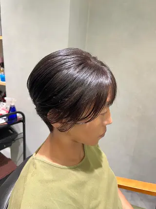ショート パーマ morrow by suntown所属・💙AKANE ショート、ウルフ💙のヘアスタイル