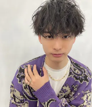 パーマ メンズ 🤎カット/ブリーチ /縮毛矯正/大宮🤎のヘアスタイル