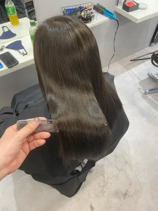 ロング 韓国風cut/ 縮毛矯正/正岡幹康のヘアスタイル