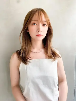 セミロング カラー ヘアアレンジ Ameri/髪質改善 /韓国ヘア🇰🇷のヘアスタイル