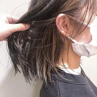 ミディアム カラー 圧倒的透明感カラー nana🦕のヘアスタイル