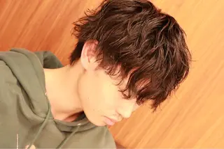 ショート パーマ メンズ 福留 叶太のヘアスタイル