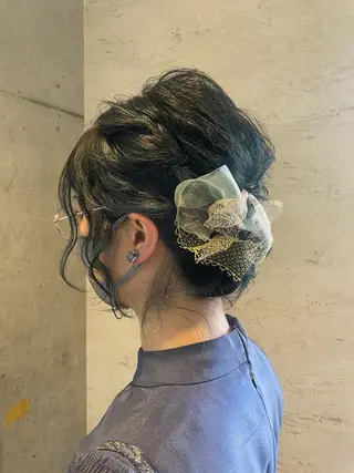 ミディアム ヘアアレンジ 女性に人気♪ はやしほのかのヘアスタイル