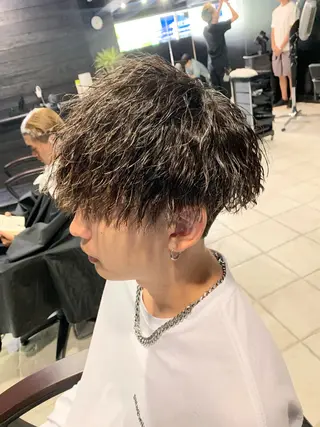 ショート メンズ メンズパーマ/難波/ 心斎橋　室園亮佑のヘアスタイル