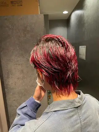 カラー メンズ 上村 颯のヘアスタイル