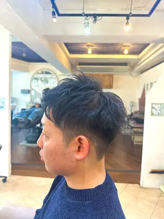 メンズ スパイキー/ ピンパーマ/緑川雄也のヘアスタイル