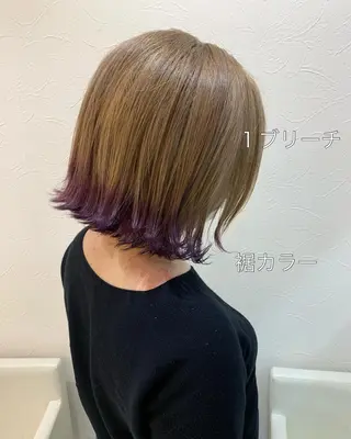 ミディアム カラー ヘアアレンジ 店長 大方康暉のヘアスタイル