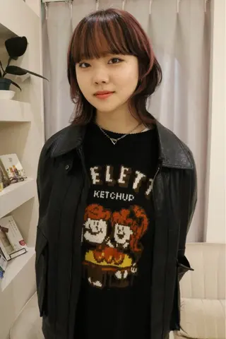 ミディアム カラー 松村 澪里のヘアスタイル