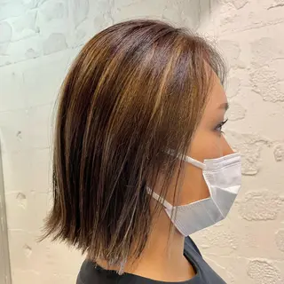 ショート カラー ヘアアレンジ 🎀ダブルカラーレイ ヤーyuuri🎀のヘアスタイル