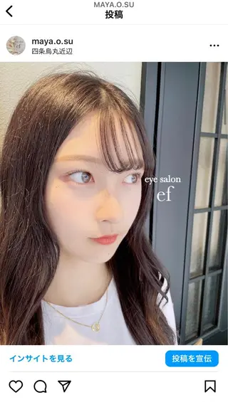 マツエク・マツパ eye salon ef まつげと眉毛の専門店所属・eye salon ef  オオツキのマツエク・マツパデザイン