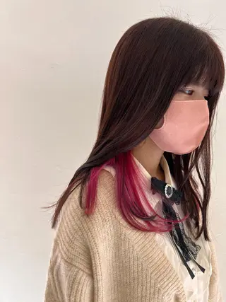 ミディアム カラー 柳澤 和也のヘアスタイル