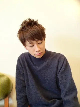 ショート カラー メンズ 快眠ヘッドスパ はなのなのヘアスタイル