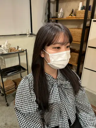 ロング カラー 切りっぱなしボブ 大阪梅田/きょうかのヘアスタイル