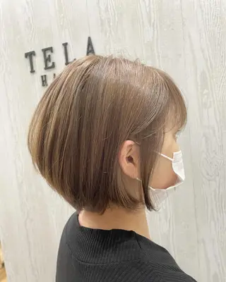 ショート カラー ヘアアレンジ HUENEST アカデミーサロンのヘアスタイル