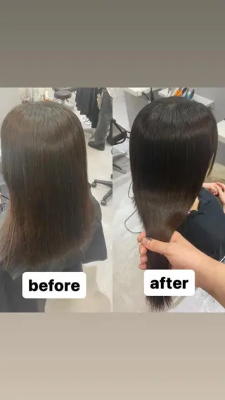 セミロング 韓国風cut/ 縮毛矯正/正岡幹康のヘアスタイル