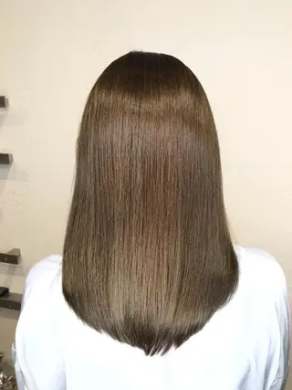 ミディアム ボブスタイル/ 透明感カラー/八幡のヘアスタイル
