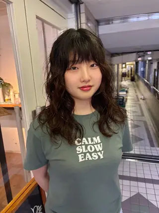 ロング パーマ kaito パーマ募集🌀😵‍のヘアスタイル
