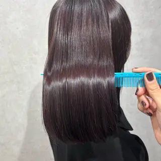 ミディアム カラー 髪質改善/縮毛矯正/ 暖色カラー🎀🪞のヘアスタイル