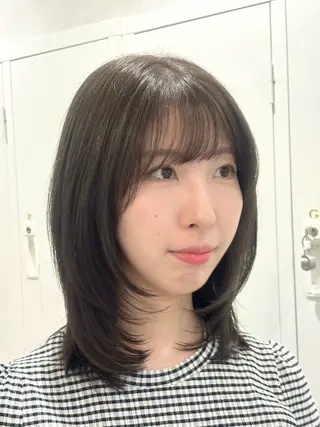 ミディアム カラー レイヤーカット🍒韓 国ヘア🍒ひかりのヘアスタイル