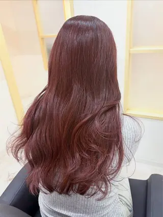 ロング カラー SAKURA 艶カラー/ヘアセットのヘアスタイル