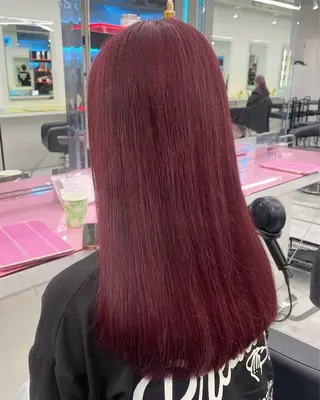 セミロング カラー モテ艶韓国ヘア 🤍りんのヘアスタイル