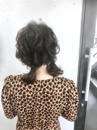 ミディアム ヘアアレンジ 新井 広樹のヘアスタイル