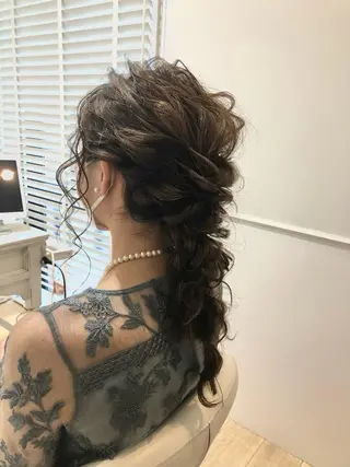 セミロング ヘアアレンジ ✨🌿大人可愛い愛さ れhair🌿✨松本のヘアスタイル