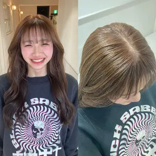 セミロング カラー schon所属・み うのヘアスタイル